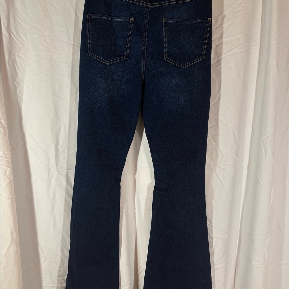 Tinseltown Dark Blue Flare Jeans - Picture 5 of 5